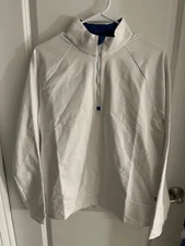 $188 Ralph Lauren RLX TNL Golf 1/4 Zip Pullover White Wicking Men's Size Small