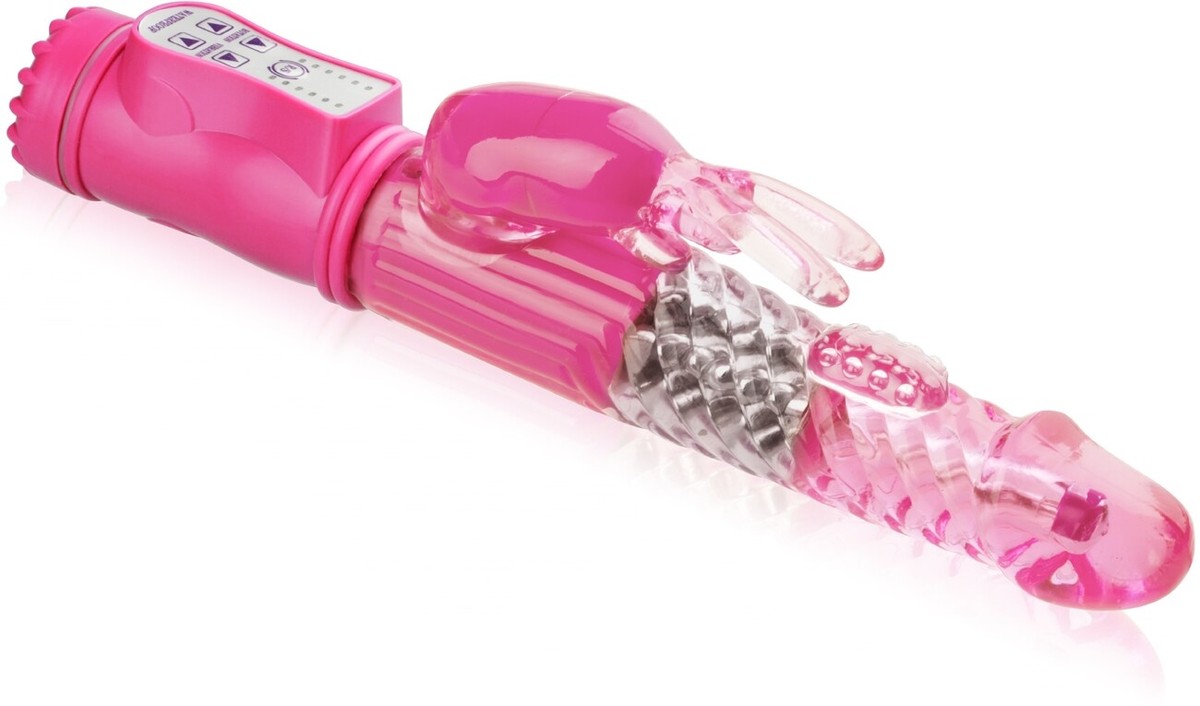 rotierender Vibrator mit Kugeln 36 Vibrationsoptionen Bunny-Vibrator Rosa