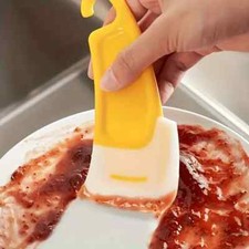 Pack of 3 Pan Scrapers  & Food Residue Remover  Durable Kitchen  Cleaning Tool