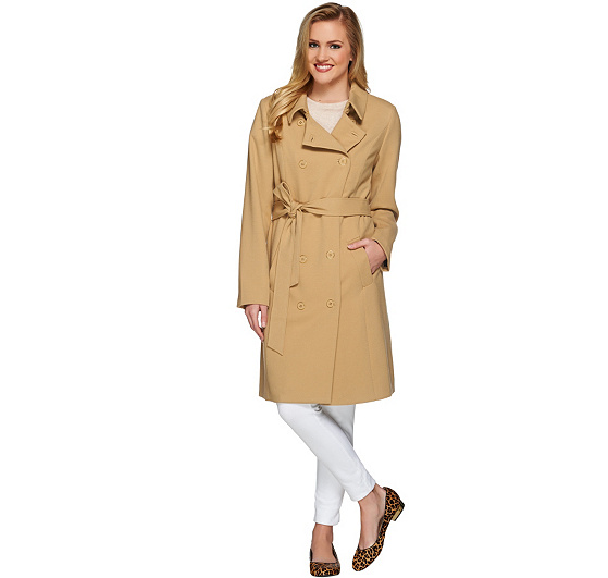Isaac Mizrahi ~ Water Repellent ~ Trench Coat ~ Sand Color ~ Size