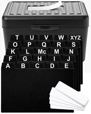 Index Card Holder 3x5 - Business, Recipe, Flash Cards & Index Card Organizer