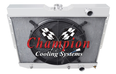 4 Row Eagle Champion Radiator W/ 16'' Fan for 1959 60 61 62 1963 Chevrolet Impala