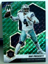 Dak Prescott Green Prizm #58 Dallas Cowboys 2021 Panini Mosaic Mississippi 
