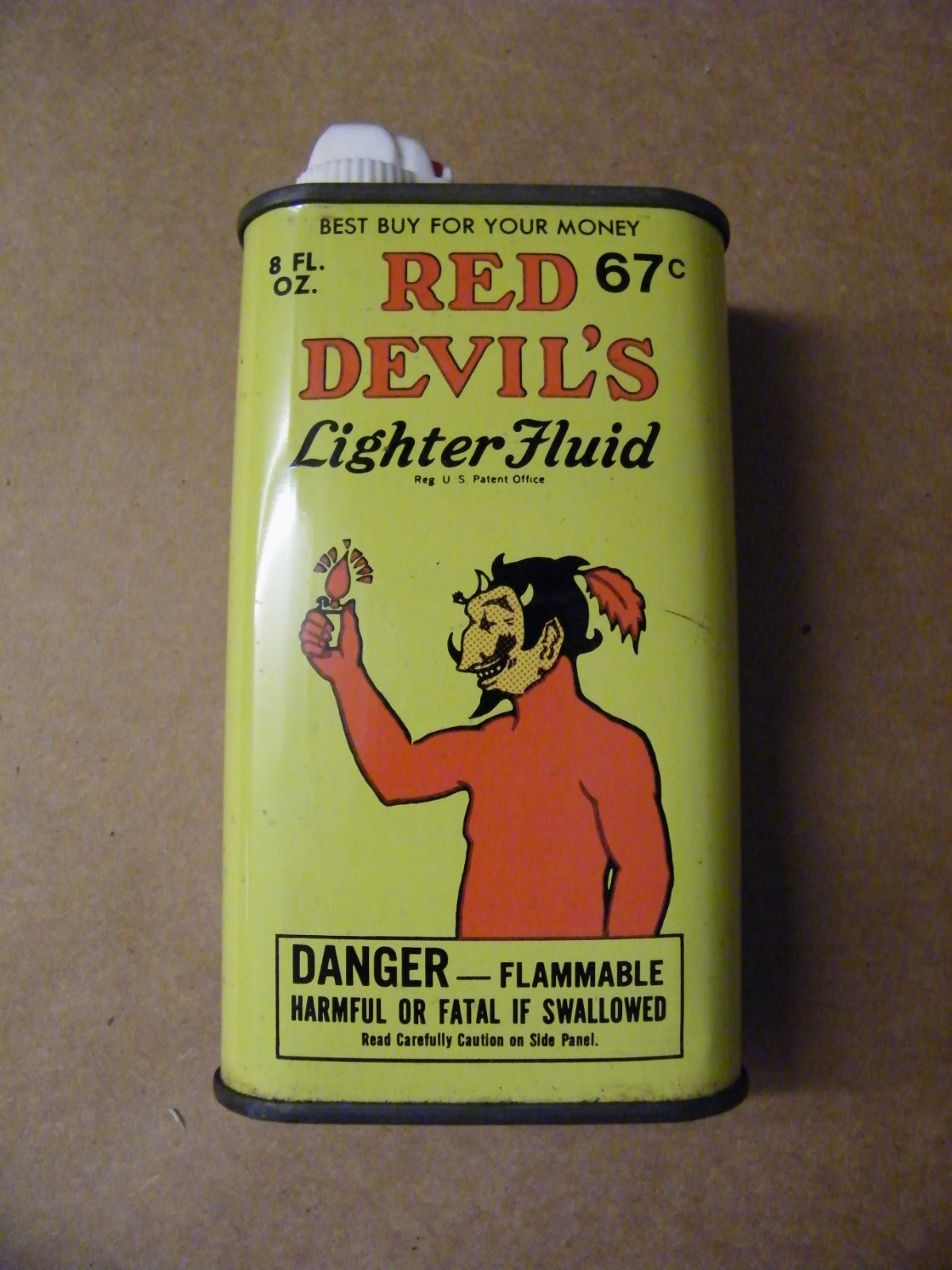 Fluid Tin 8oz. 67 Cents Empty