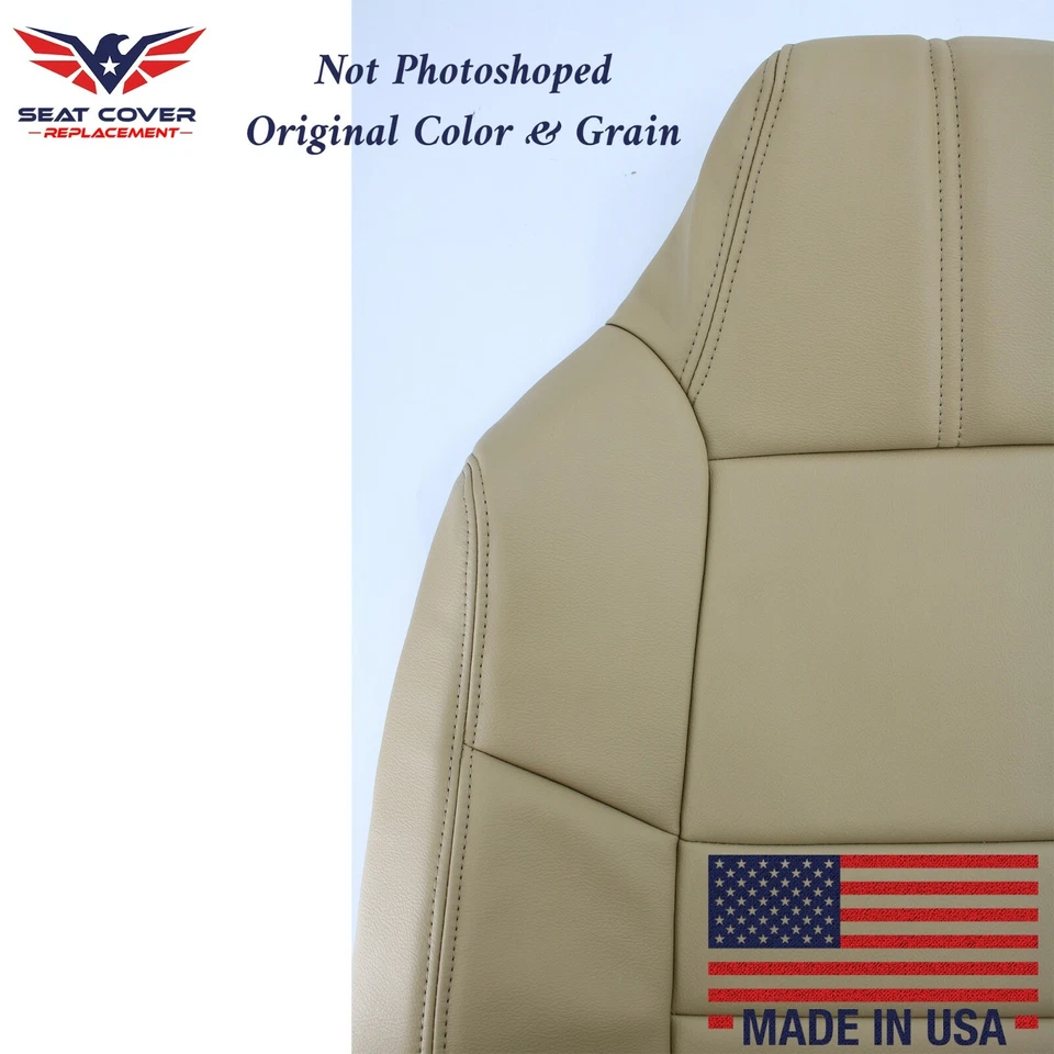 Ford F250 F350 Lariat XLT 2008 2009 2010 cuero sintético cubierta de asiento color camel Foto 4 de 4