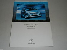 Workshop Manual Introduction Mercedes Benz W169 A-Class A 150 160 170 180 200
