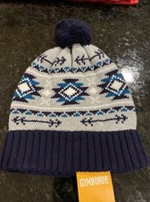 Gymboree Baby Toddler Winter Hat Navy White NWT Medium