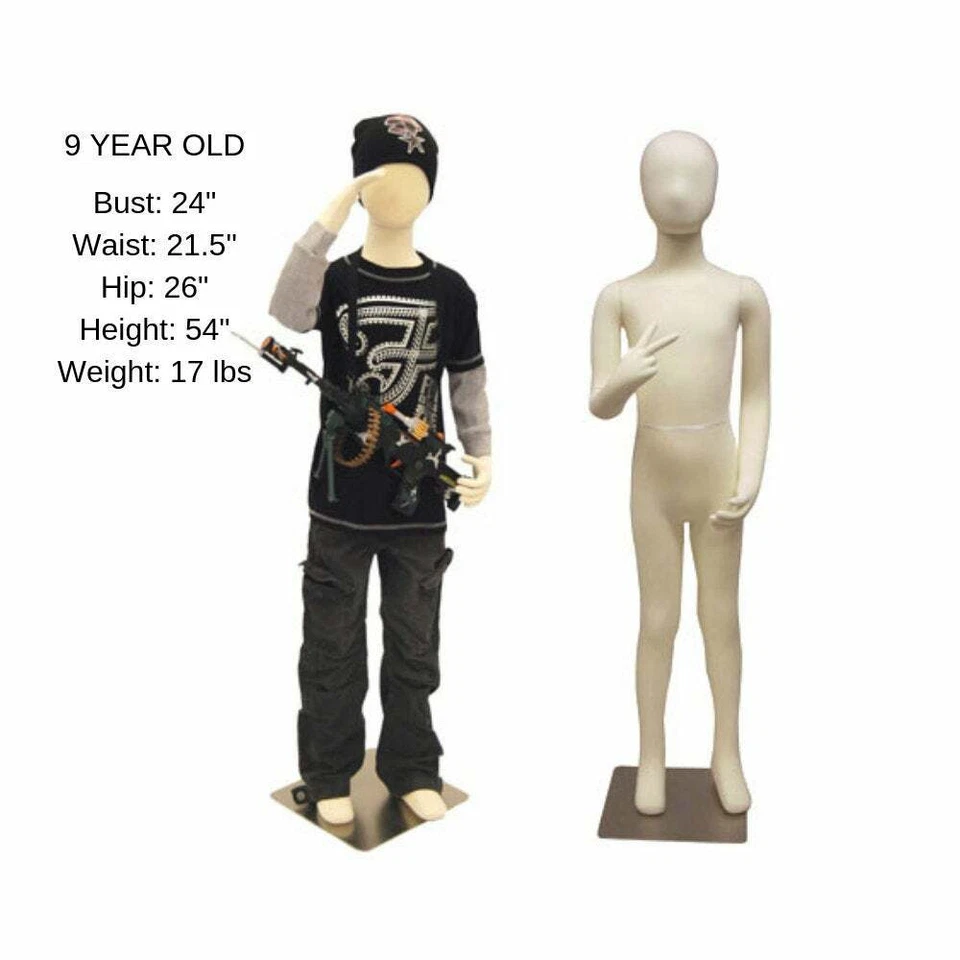 Maniquí de cuerpo completo flexible flexible para niños con cabeza extraíble - 9T Foto 2 de 2