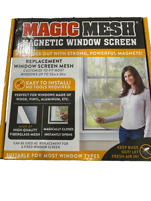 #ad #ad Magic Mesh Magnetic Window Screen Keeps Bugs Out and Fresh Air In. New $19.50