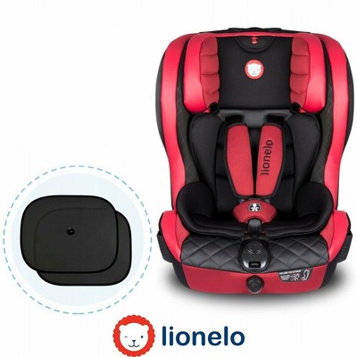 Kindersitz Lionelo Jasper Black ISOFIX TETHER 9-36kg 2x Sonnenblende Tasche
