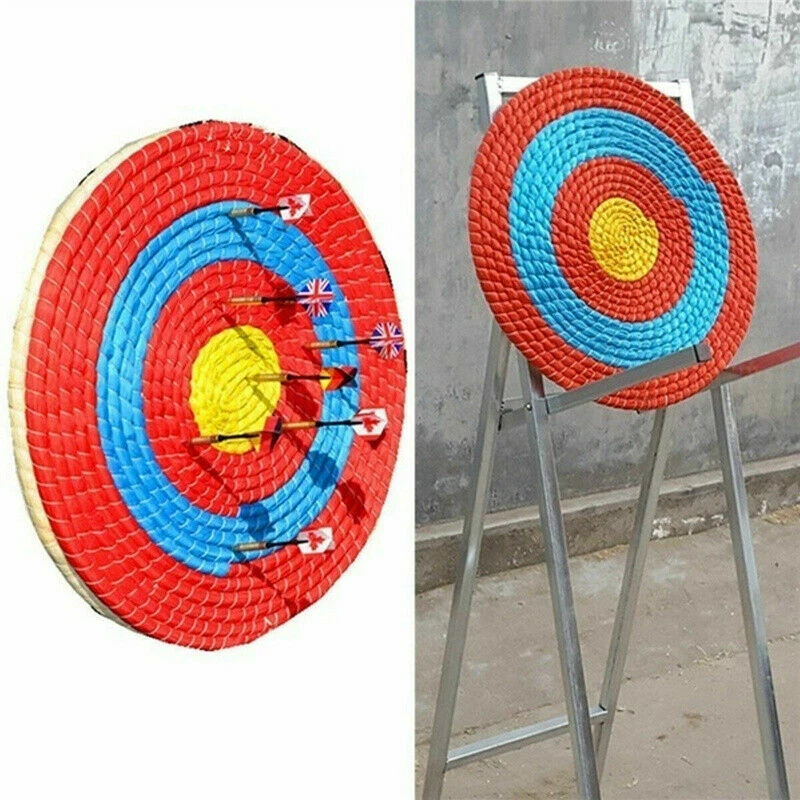 50CM Archery Straw Target Board Solid Bow Arrow Shooting Darts Practice Sports - Image 2 of 4