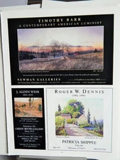 TIMOTHY BARR / ROGER W DENNIS /J ALDEN WEIR ART ORIGINAL VTG 1997 ADVERTISEMENT,