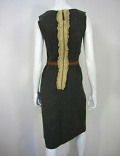 Dolce & Gabbana Sleeveless Exposed Ruffled Zipped Size 42 Gray 