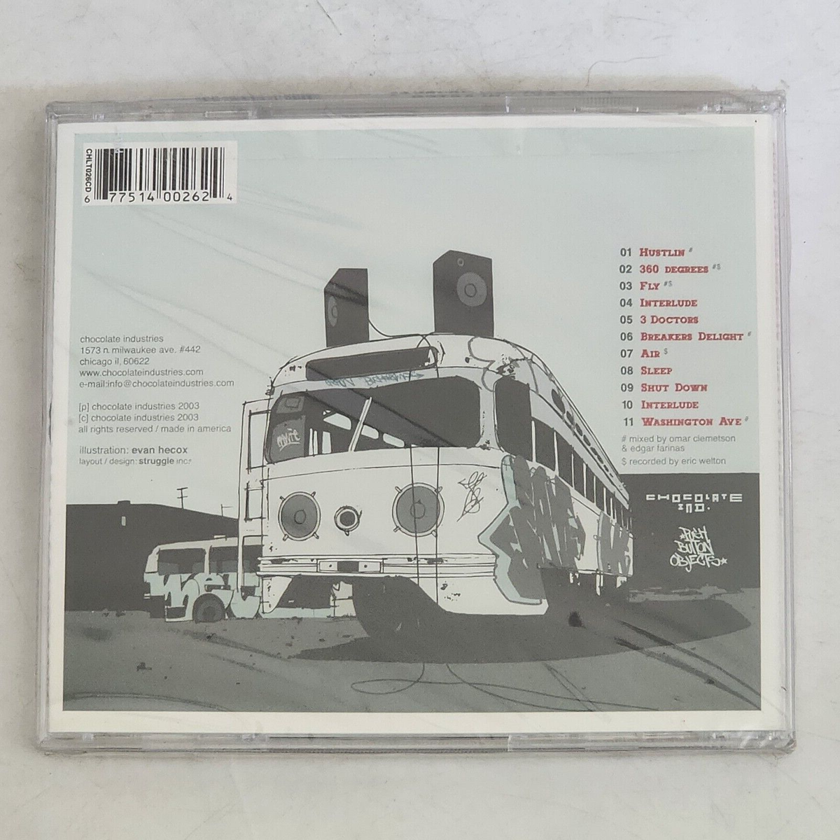 SEALED PUSH BUTTON OBJECTS GHETTO BLASTER CD CHOCOLATE INDUSTRIES 