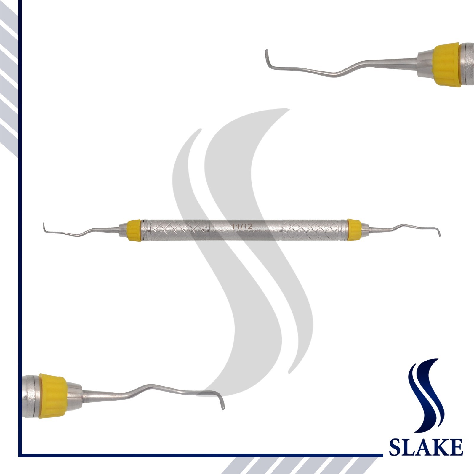 Set Of 7 Dental Gracey Curettes Perio Hollow Handle Surgical Hygiene Scalers New