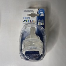 Philips Avent 2 Pk Medium Flow Anti-Colic Baby Bottle Nipple 3M NEW SEALED E4