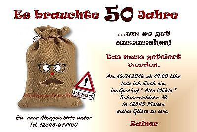 30 Lustige Einladungskarten Geburtstag Einladungen Jedes Alter 18 40 50 60 70 Ebay