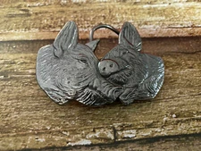 1979 The Great American Buckle Co. Limited Edition Hog Heads Belt Buckle D742