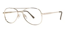 MODERN OPTICAL HUNTER MEN'S METAL EYEGLASSES 55-16-145 GOLD SOFT CASE INCLUDED