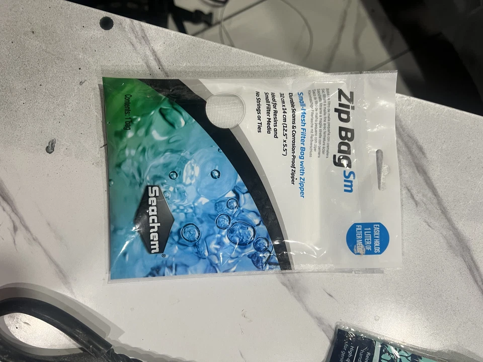 Raspador de algas Sachem, bolsa con cremallera Sachem, red de pesca Weco, guantes Coralife aqua Foto 3 de 3