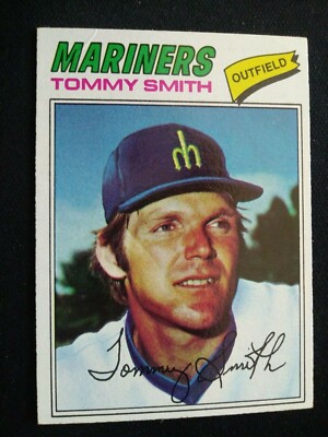 1977 Topps Baseball Card # 14 Tommy Smith - Seattle Mariners
