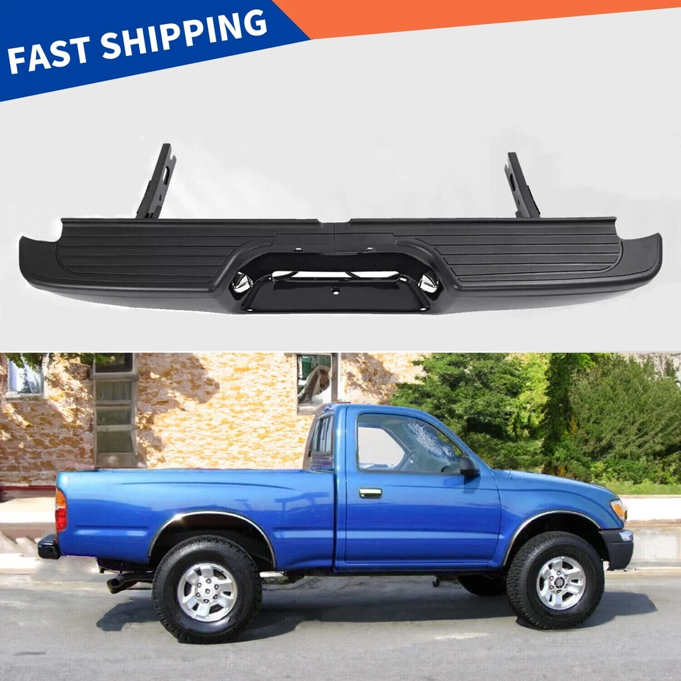 Complete Rear Bumper Assembly Step Steel For Toyota Tacoma 1995-2004 Truck Black - Imagem 4 de 4