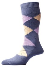 Pantherella New season TURNMILL ARGYLE Sock 85 Egyptian Cotton 15 Nylon