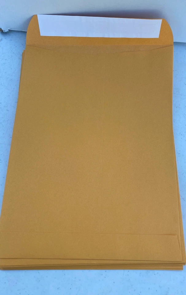 10 Kraft 9 x 12 Catalog Mailing Envelopes Brown Self Seal Mailers  9”x12" Manila - Image 4 of 4