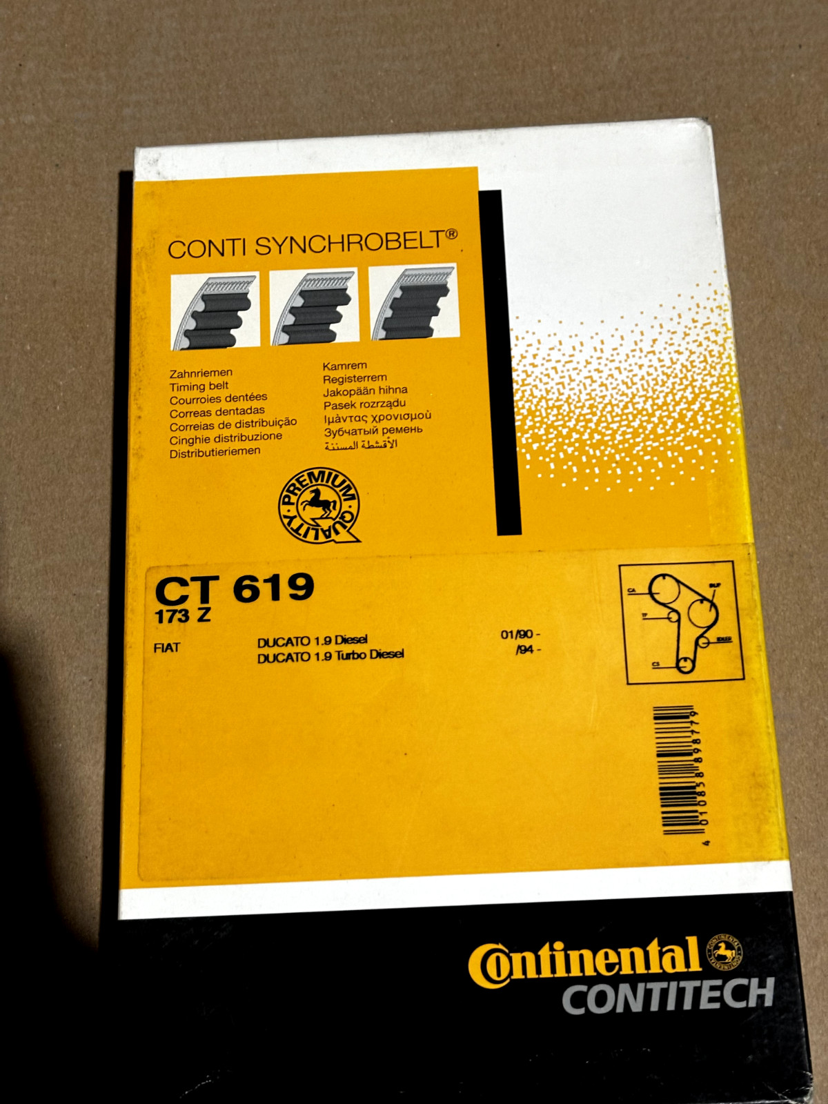 CT619 CONTINENTAL CTAM Timing Belt for CITROËN,FIAT