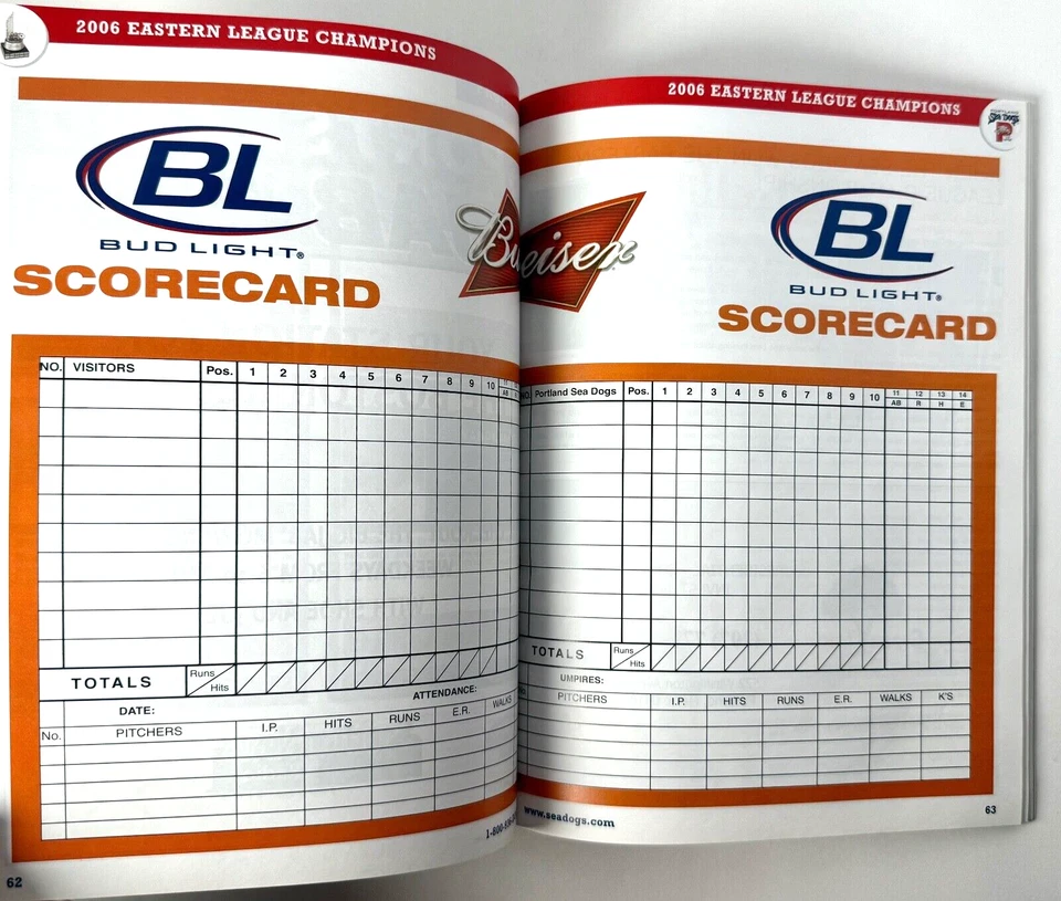 Portland Sea Dogs 2007 Program, 2006 Eastern League Champions - Image 4 of 4