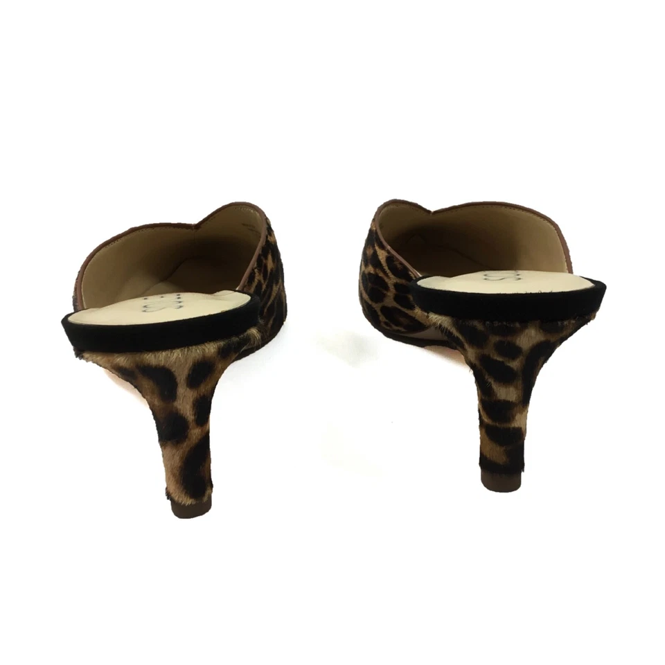 NEW! SOLE SOCIETY Calf Hair Leopard Kitten Mules Sz 6 - Image 4 of 4