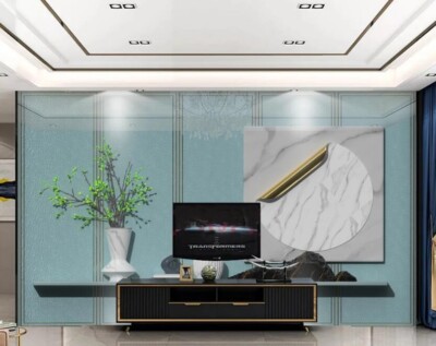 3D Green Branch Vase ZHUA18095 Wallpaper Wall Murals Removable Self-adhesive Ann