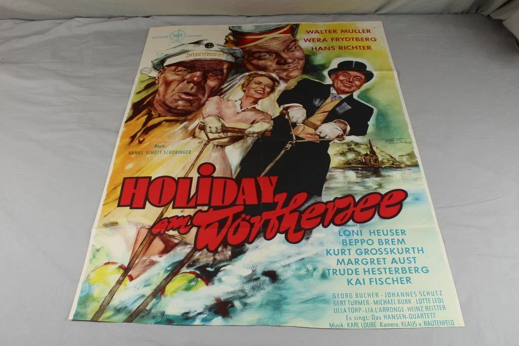 altes Filmplakat - Holiday am Wörthersee - 80,5 x 59,5 cm. - Orig. von 1956 /114