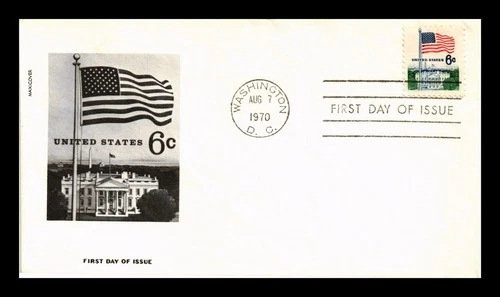 DR JIM STAMPS US COVER FLAG OVER WHITE HOUSE 6C FIRST DAY ISSUE MAXICOVER