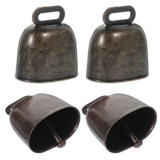4pcs Small Loud Cow Bells Anti-theft Grazing Bells Pendant for Farming