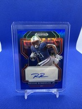2023 Prizm Draft Reggie Roberson Jr. Blue Auto /149 SMU