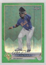 2022 Topps Chrome Logofractor Edition Green Refractor 24/99 Starling Marte 0lq5