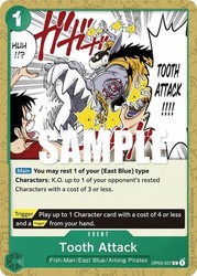Tooth Attack OP03-037 Common Pillars of Strength One Piece Card Game