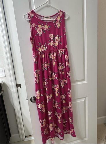 Haptics by Holly Harper Hot Pink Floral Maxi Dress