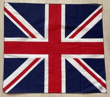 VTG NEW OLD STOCK BRITISH FLAG BANDANA UNION JACK 21 x 23 Made in USA