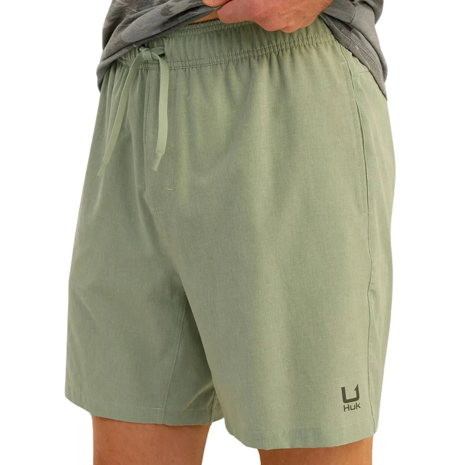 NWT Huk Men's XXL Shorts Leeward Performance Fishing Casual Shorts Fog Green