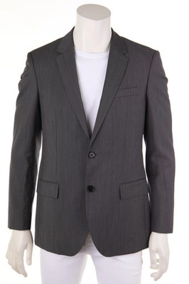 BOSS HUGO BOSS Sakko Blazer reine Schurwolle 48 anthrazit schwarz