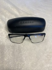 Oakley Black Rectangle Plastic Eyeglass Frames Solid OX5137-0154 W/Logo Case
