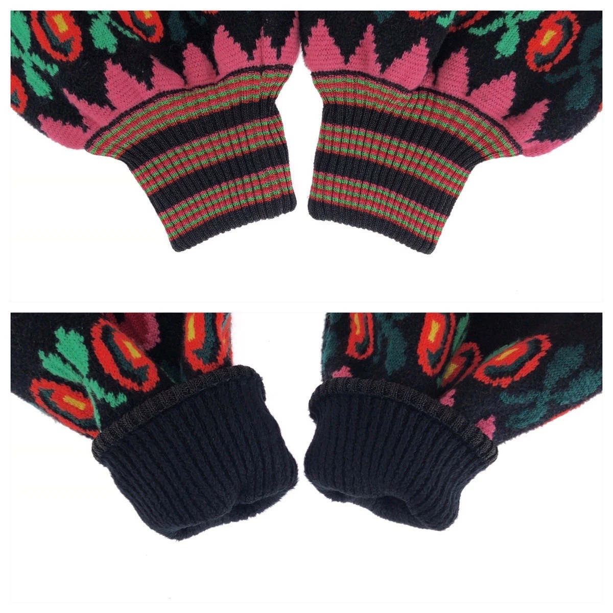 GUCCI Maglione Blusa Floreale 490210 X9F80 Rosso Multicolore Lana Rayon