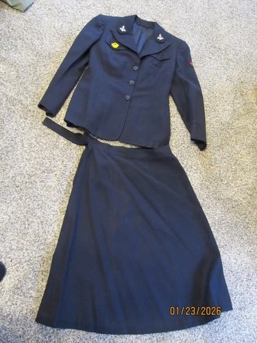 WW2 US Navy Waves Women’s Uniform With Skirt Named + Military record