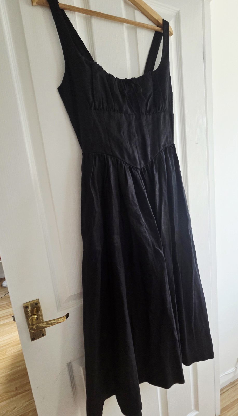 Reformation Balia Linen Dress Black US Size 8 / UK size 12 image 4
