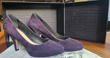 PRADA POINTED TOE HEELS Purple Suede EU Size 38 | Authentic Excellent Pre-Owned