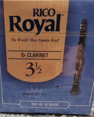 Rico Royal E-Flach Klarinettenblätter RBB1035 Stärke 3,5 Schachtel mit 10