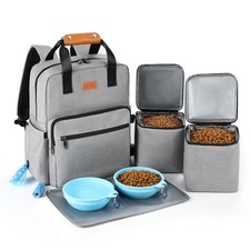 Dog Travel Bag All-in-One Set: 25L Airline Approved Dog Travel Backpack with ...