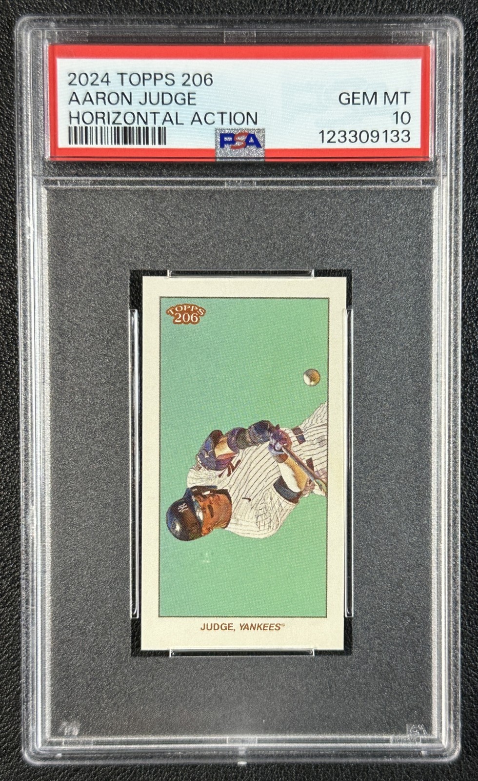 AARON JUDGE PSA 10 2024 TOPPS 206 HORIZONTAL ACTION YANKEES 9133